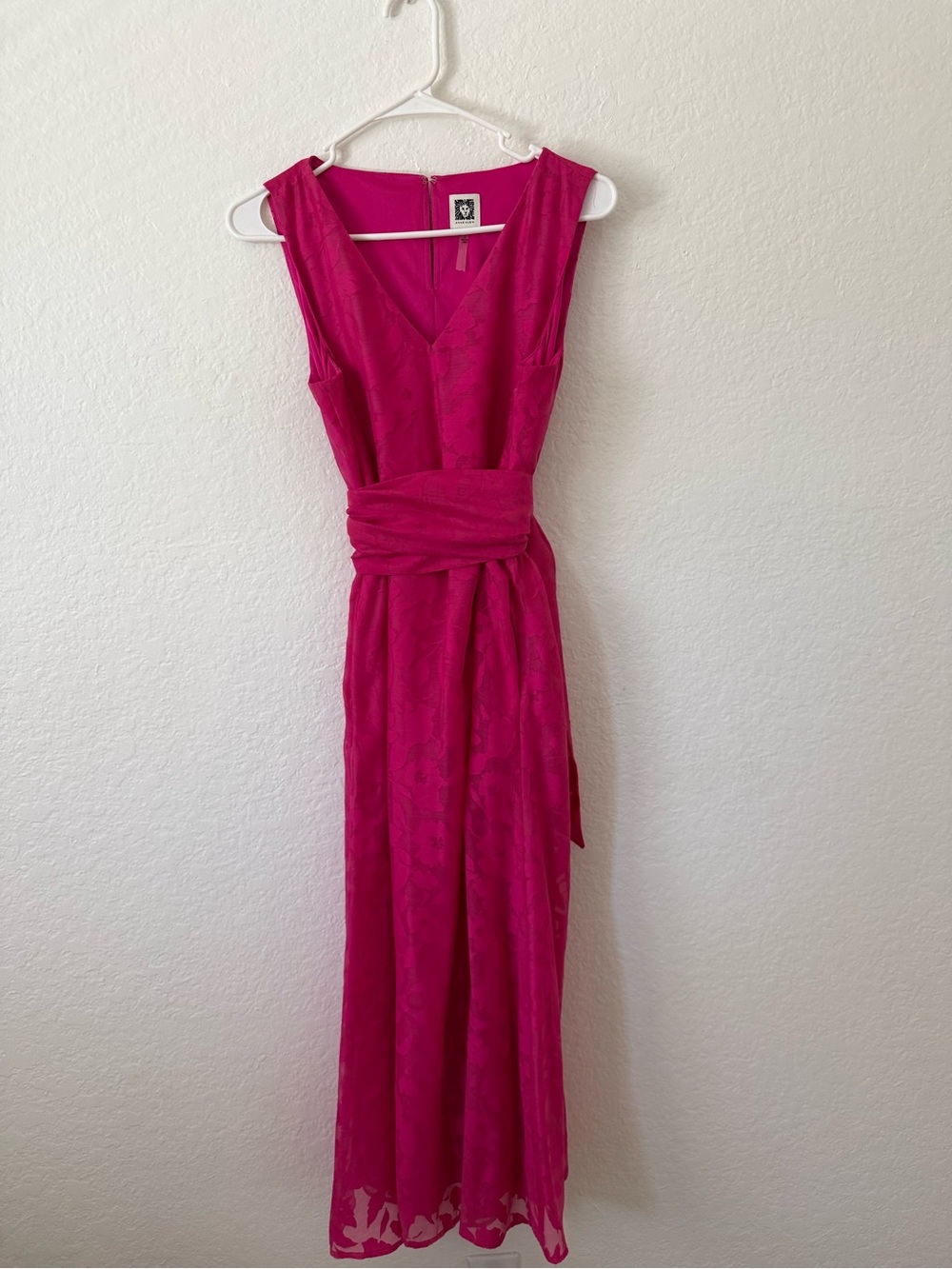 Anne Klein Hot Pink V-Neck Dress Top